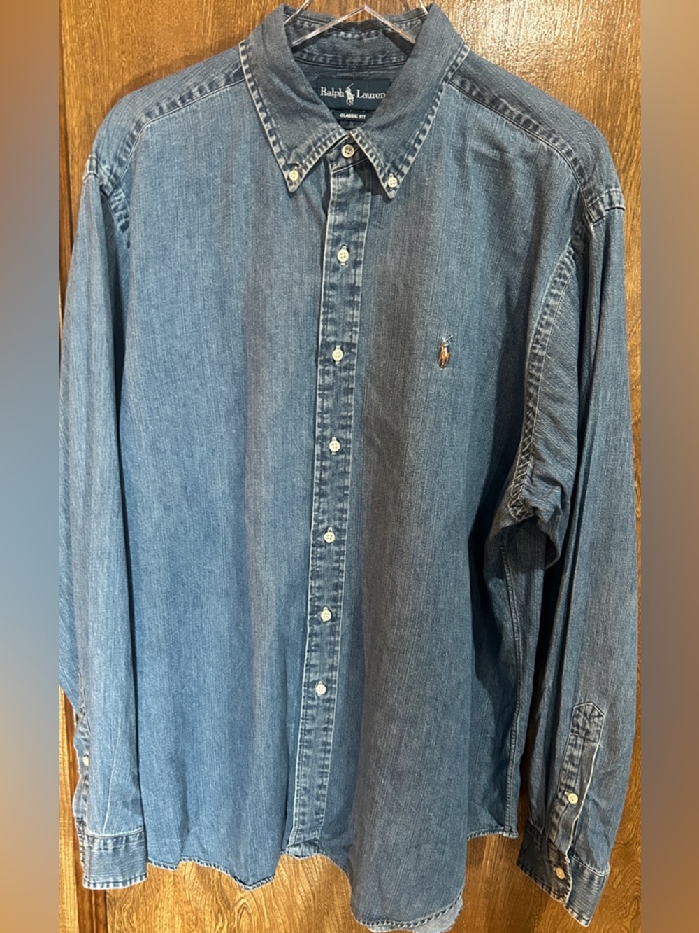Polo Ralph Lauren Men’s Classic Fit Denim Button Down Shirt XXL - Picture 5 of 6